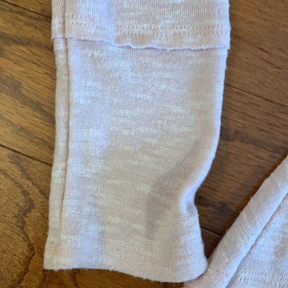 Freeloader size small light pink long sleeve blouse with raw edge detail - Picture 3 of 7